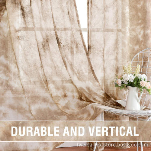 Fancy Tie Dye Linen Door Curtains